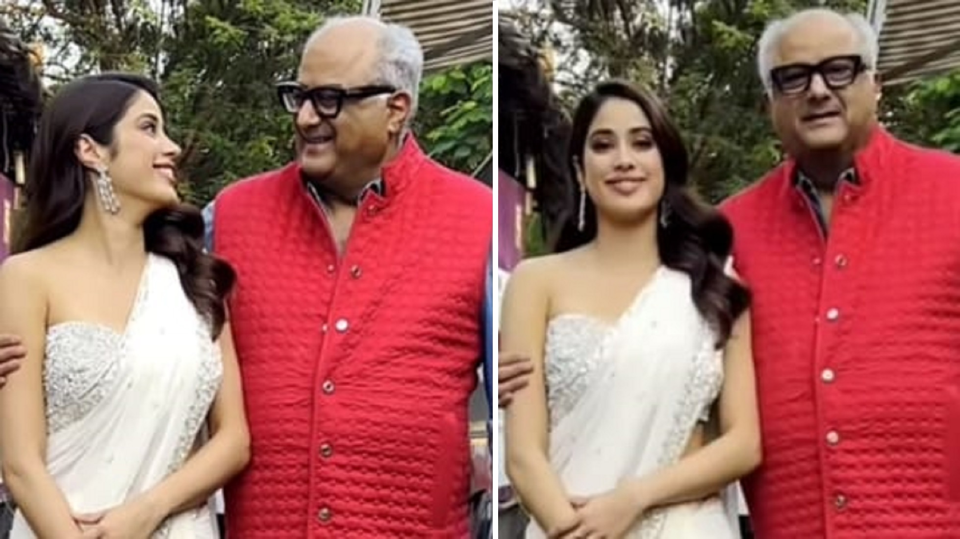 ‘Bhai-behen lag rahein hain na’:  Says Boney Kapoor As He Poses With Daughter Janhvi Kapoor