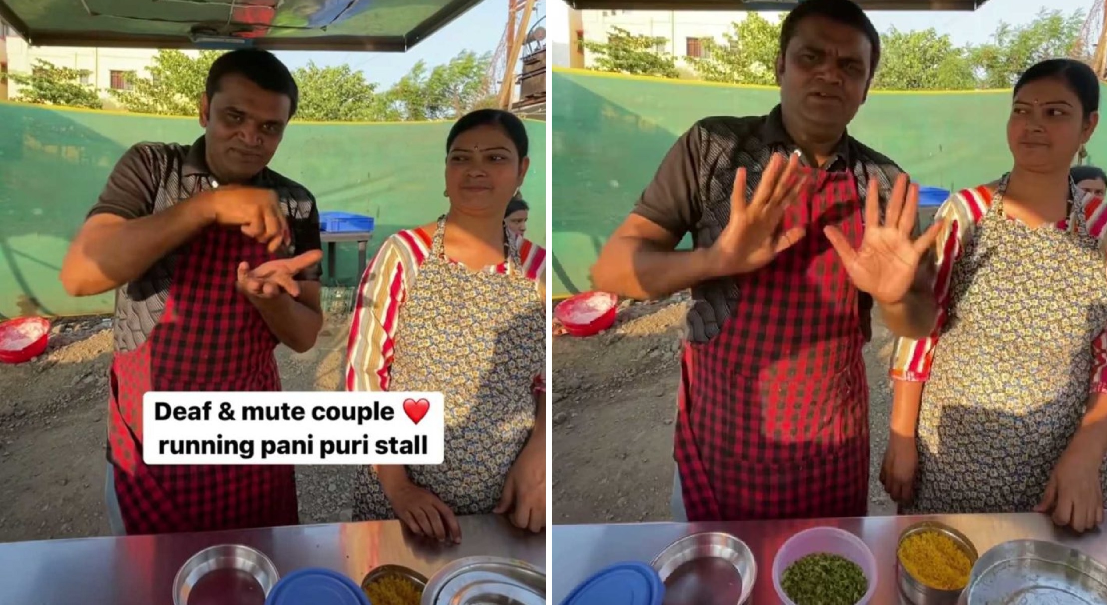 Viral: Deaf And Mute Couple Defies Disabilities To Run A Humble Little Pani puri Stall In Nashik