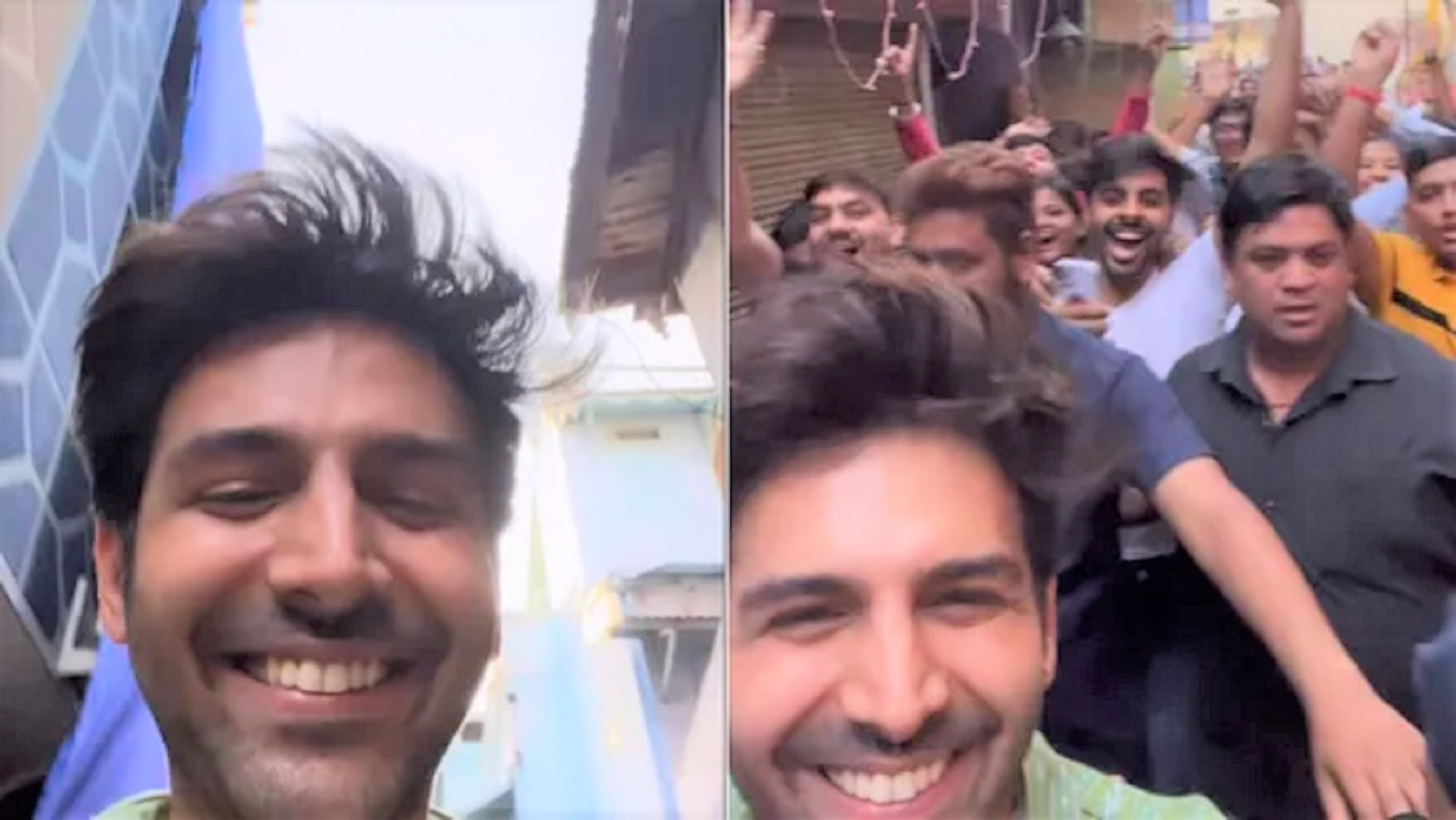 Kartik Aaryan Receives Overwhelming Love From Fans While Shoot In Ahmedabad, His Smile Says It All