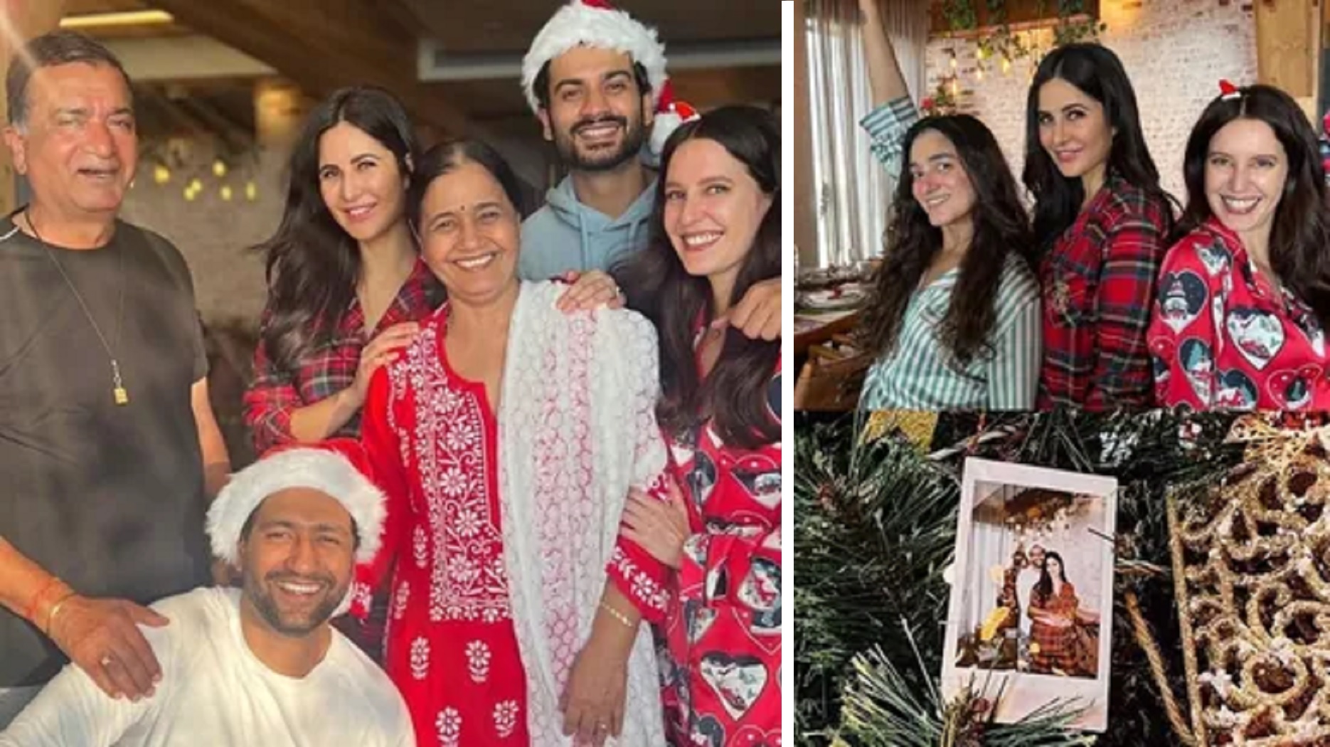 Happy Family: Katrina Kaif & Vicky Kaushal Share Pics From Their Christmas Celebration At Home In Pyjamas And Santa Hats