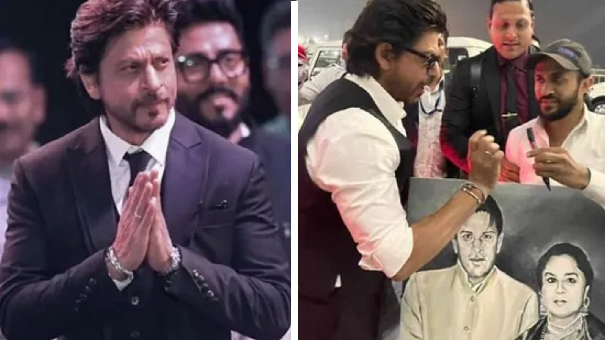 Heartwarming Moment: Shah Rukh Khan Signs Autograph On Painting Of His Late Parents