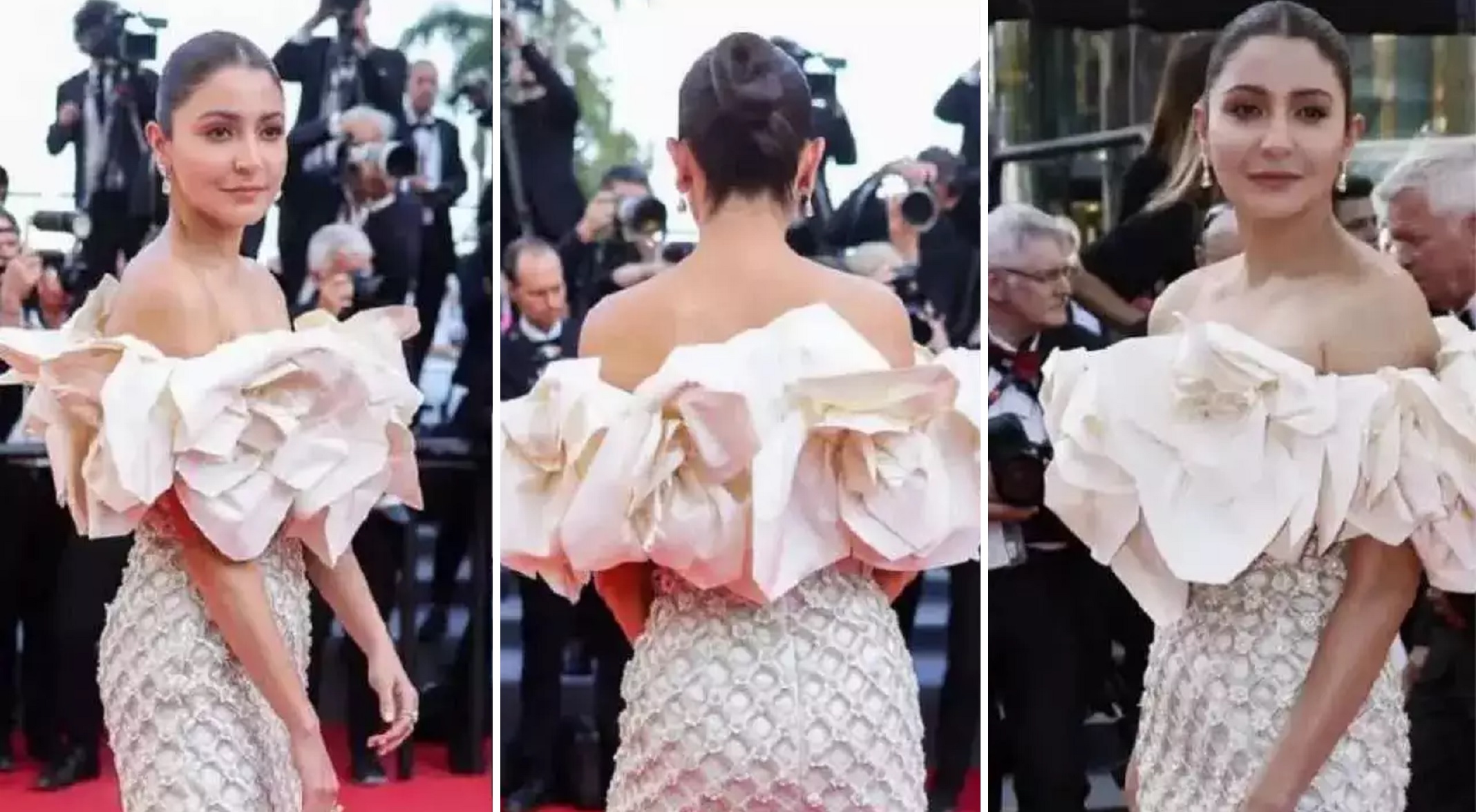 Anushka Sharma Dazzles In Her Debut At Cannes With Off-Shoulder Richard Quinn Gown