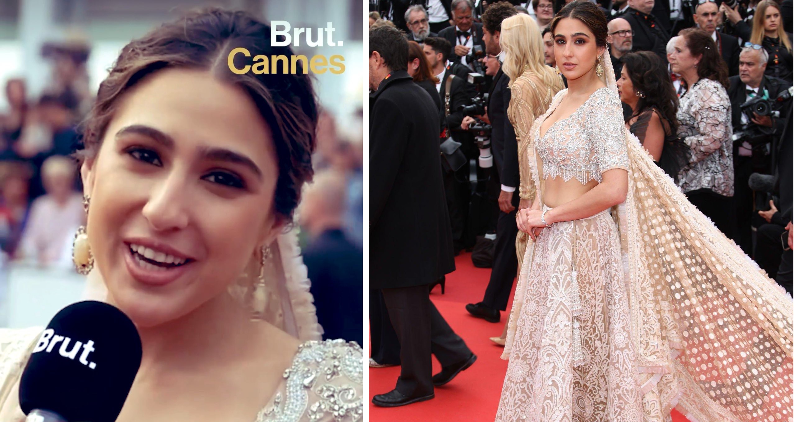 Sara Ali Khan Makes Her Cannes Red Carpet Debut Wearing Glamorous Lehenga